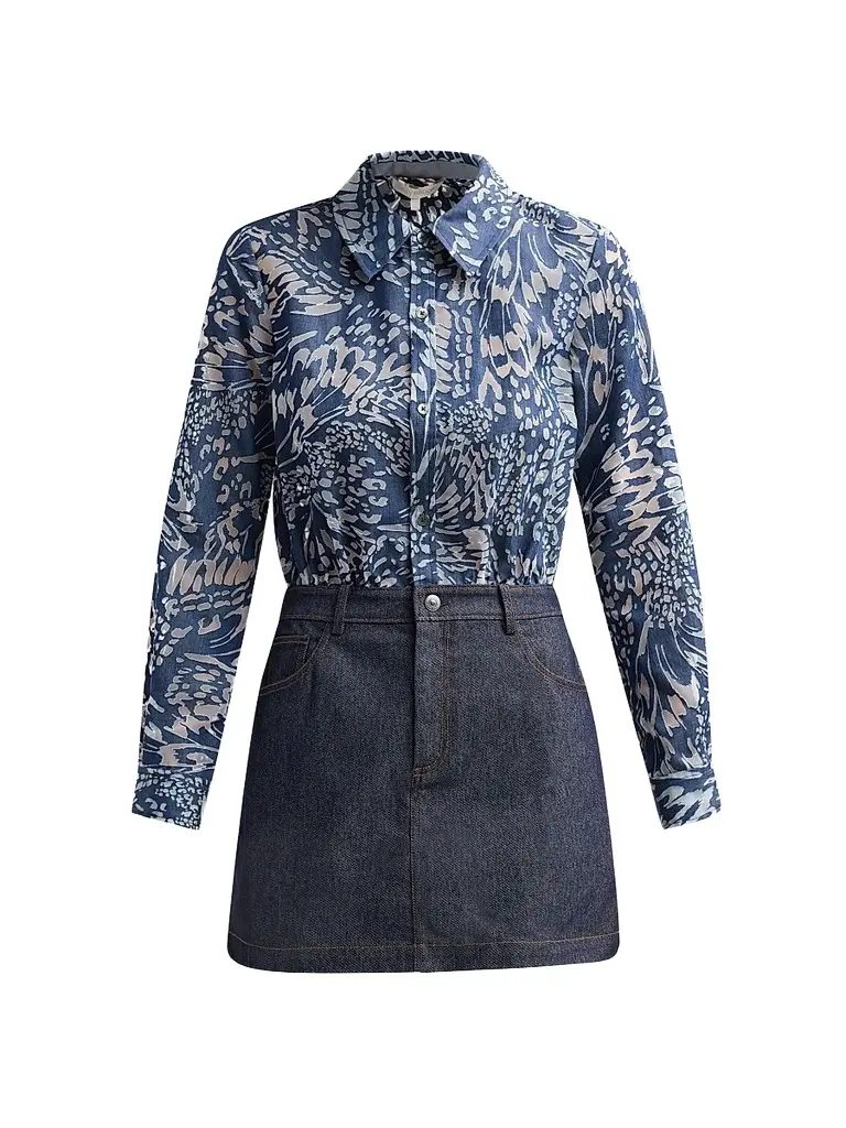 Ramy Brook Women's June Mixed-Media Mini Dress
