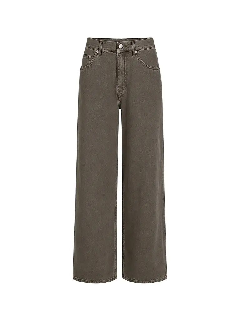TWP Women's Song Sung Blue Cotton-Linen Wide-Leg Jeans - Dark Stone - Size 32 | Image 1 TWP Women's Song Sung Blue Cotton-Linen Wide-Leg Jeans - Dark Stone - Size 32 | Image 1