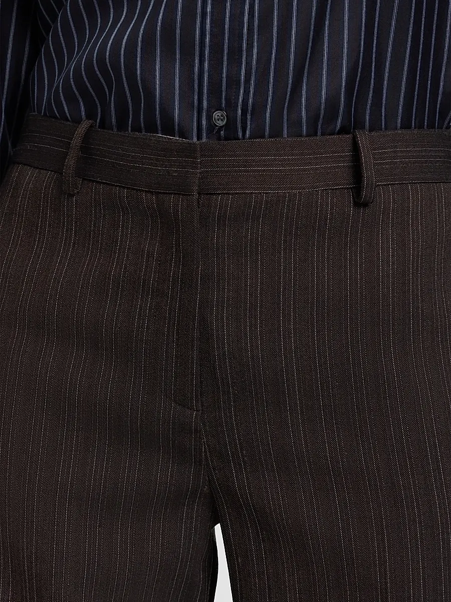 TWP Women's Roberts Pinstriped Wool-Blend Straight-Leg Pants | Thumbnail 6 TWP Women's Roberts Pinstriped Wool-Blend Straight-Leg Pants | Thumbnail 6