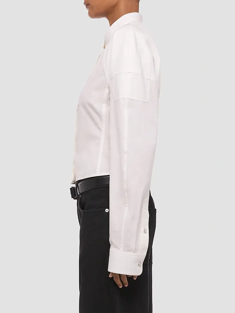 Helmut Lang Women's Cotton Poplin Saddle Shirt | Thumbnail 6 Helmut Lang Women's Cotton Poplin Saddle Shirt | Thumbnail 6