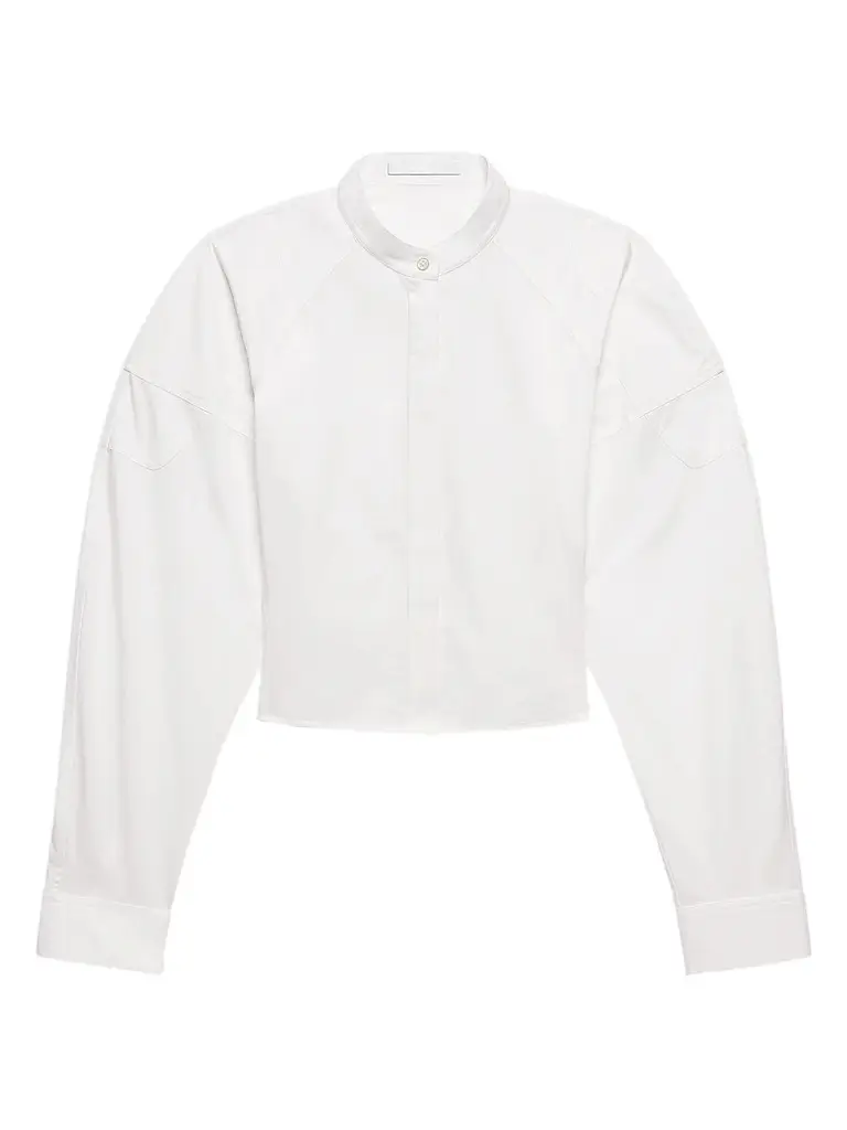 Helmut Lang Women's Cotton Poplin Saddle Shirt - White | Image 1 Helmut Lang Women's Cotton Poplin Saddle Shirt - White | Image 1