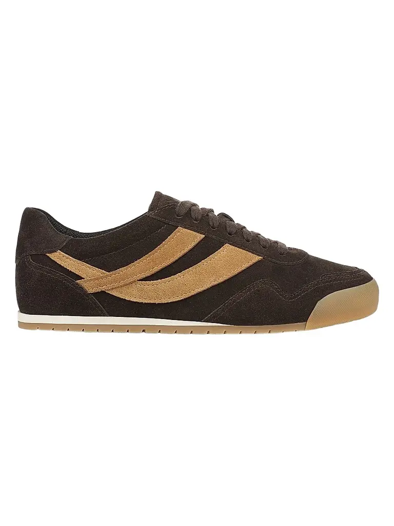 Vince Men's Bayside Jogger Suede Sneakers - Cocoa Brown Honey Brown | Image 1 Vince Men's Bayside Jogger Suede Sneakers - Cocoa Brown Honey Brown | Image 1