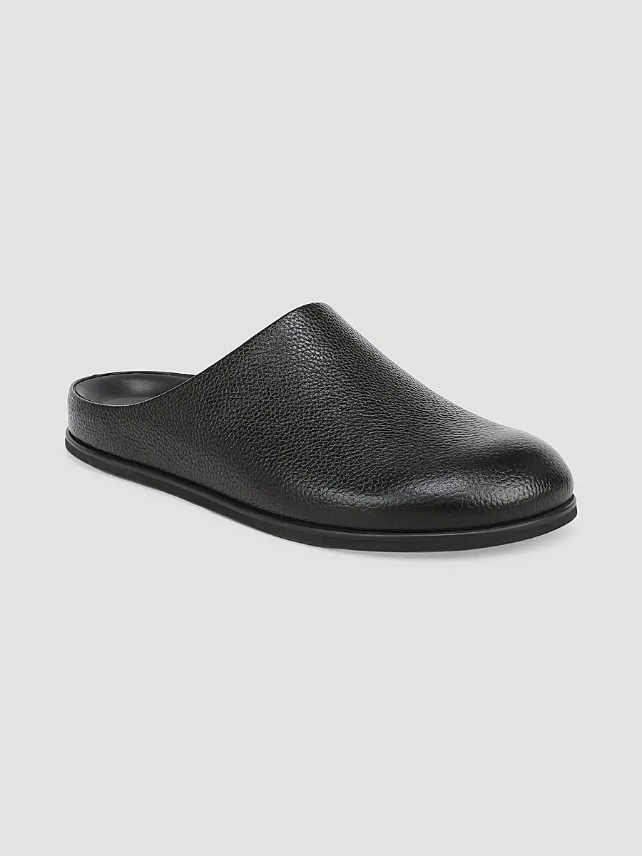 Vince Men's Leo Grained Leather Clogs | Thumbnail 2 Vince Men's Leo Grained Leather Clogs | Thumbnail 2