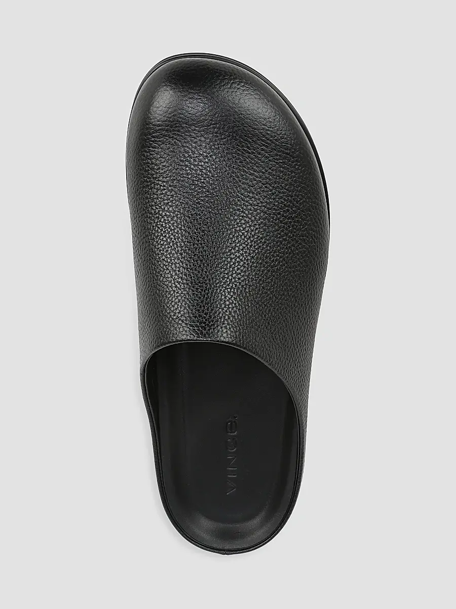 Vince Men's Leo Grained Leather Clogs | Thumbnail 4 Vince Men's Leo Grained Leather Clogs | Thumbnail 4