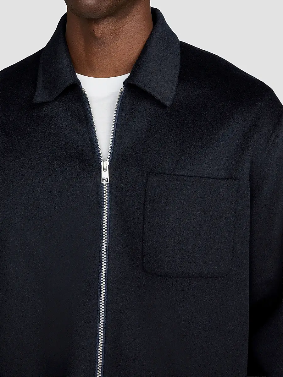 Frame Men's Double Face Wool Zip-Front Shirt Jacket | Thumbnail 4