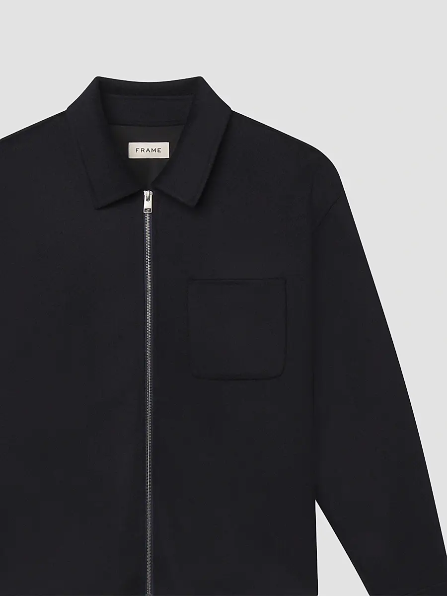 Frame Men's Double Face Wool Zip-Front Shirt Jacket | Thumbnail 7