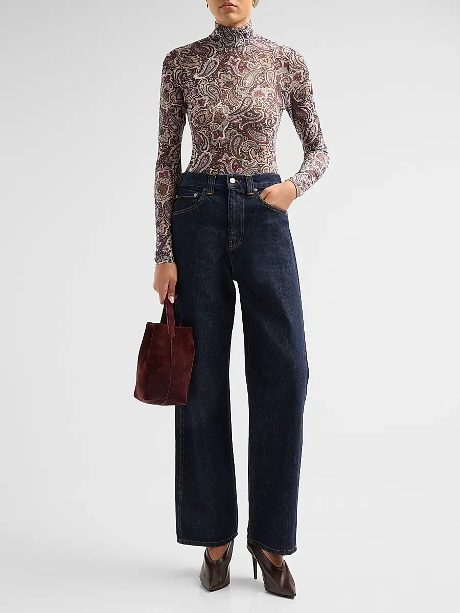 Ronny Kobo Women's Lorden Paisley Mesh Top | Thumbnail 2