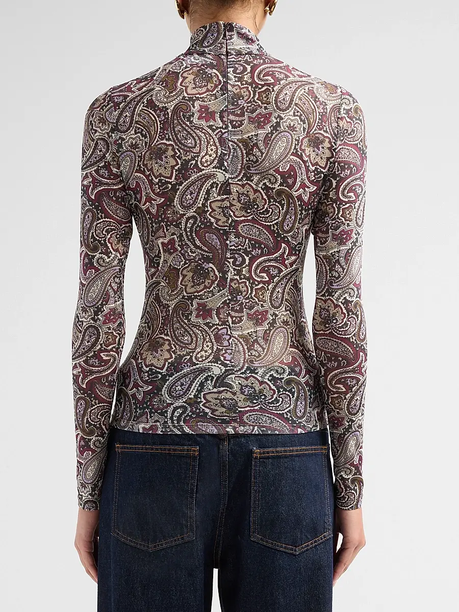 Ronny Kobo Women's Lorden Paisley Mesh Top | Thumbnail 3