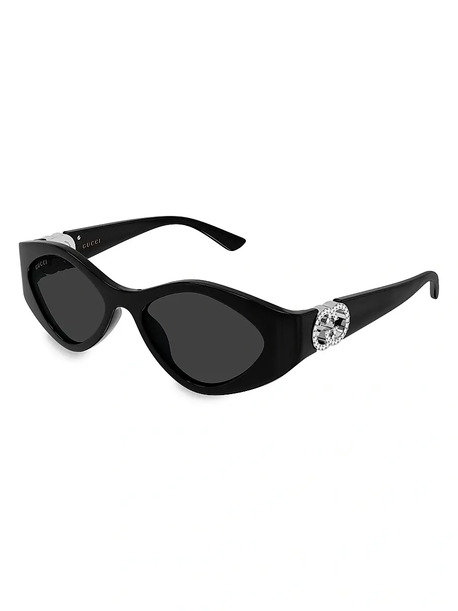 Gucci Women's Hailey 52MM Oval Sunglasses - Black | Image 1 Gucci Women's Hailey 52MM Oval Sunglasses - Black | Image 1