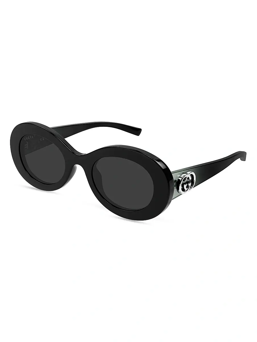 Gucci Women's Montecarlo 51MM Oval Sunglasses - Black | Image 1 Gucci Women's Montecarlo 51MM Oval Sunglasses - Black | Image 1