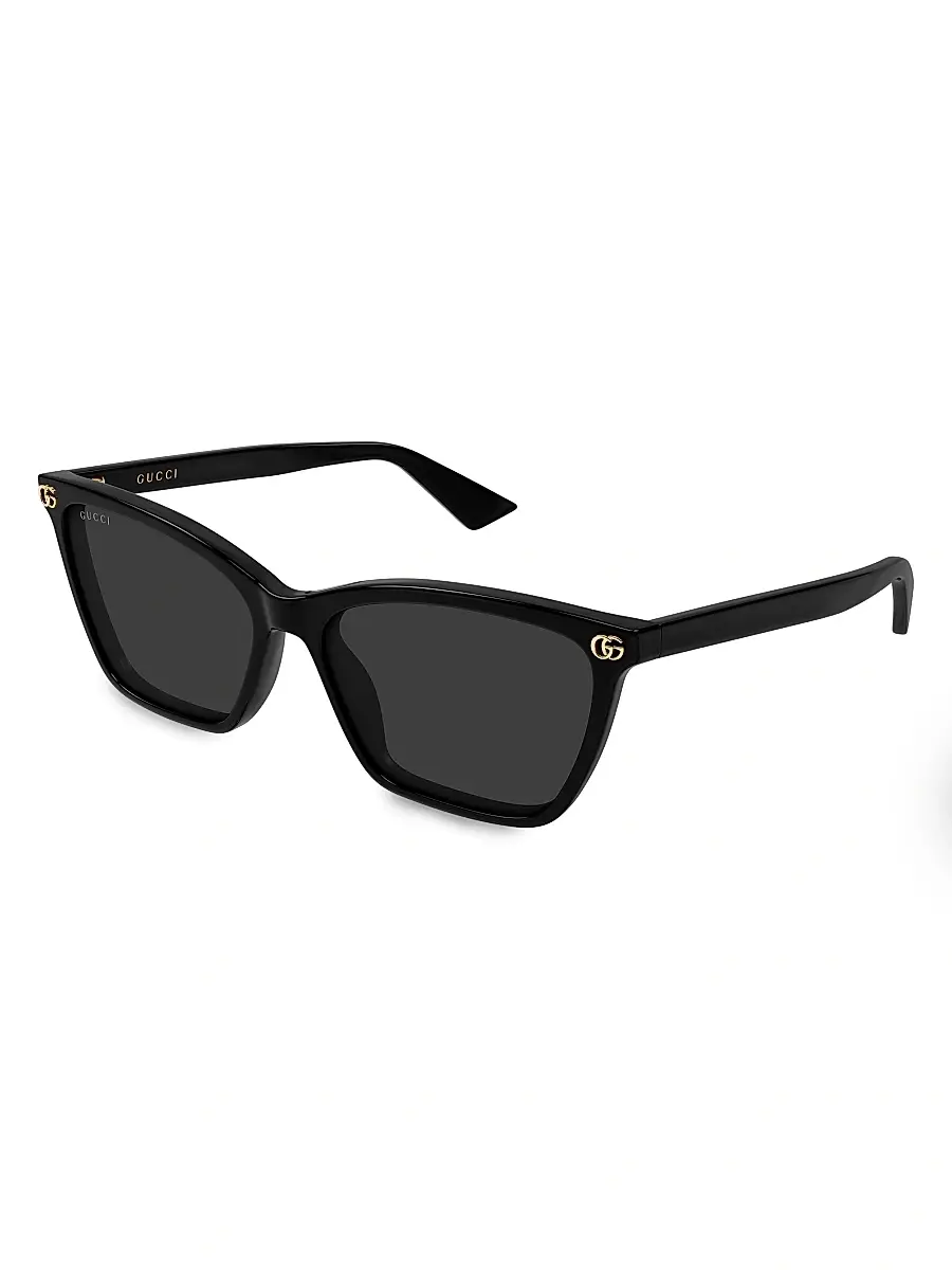 Gucci Women's 56MM Tortoiseshell Cat-Eye Sunglasses - Black | Image 1 Gucci Women's 56MM Tortoiseshell Cat-Eye Sunglasses - Black | Image 1
