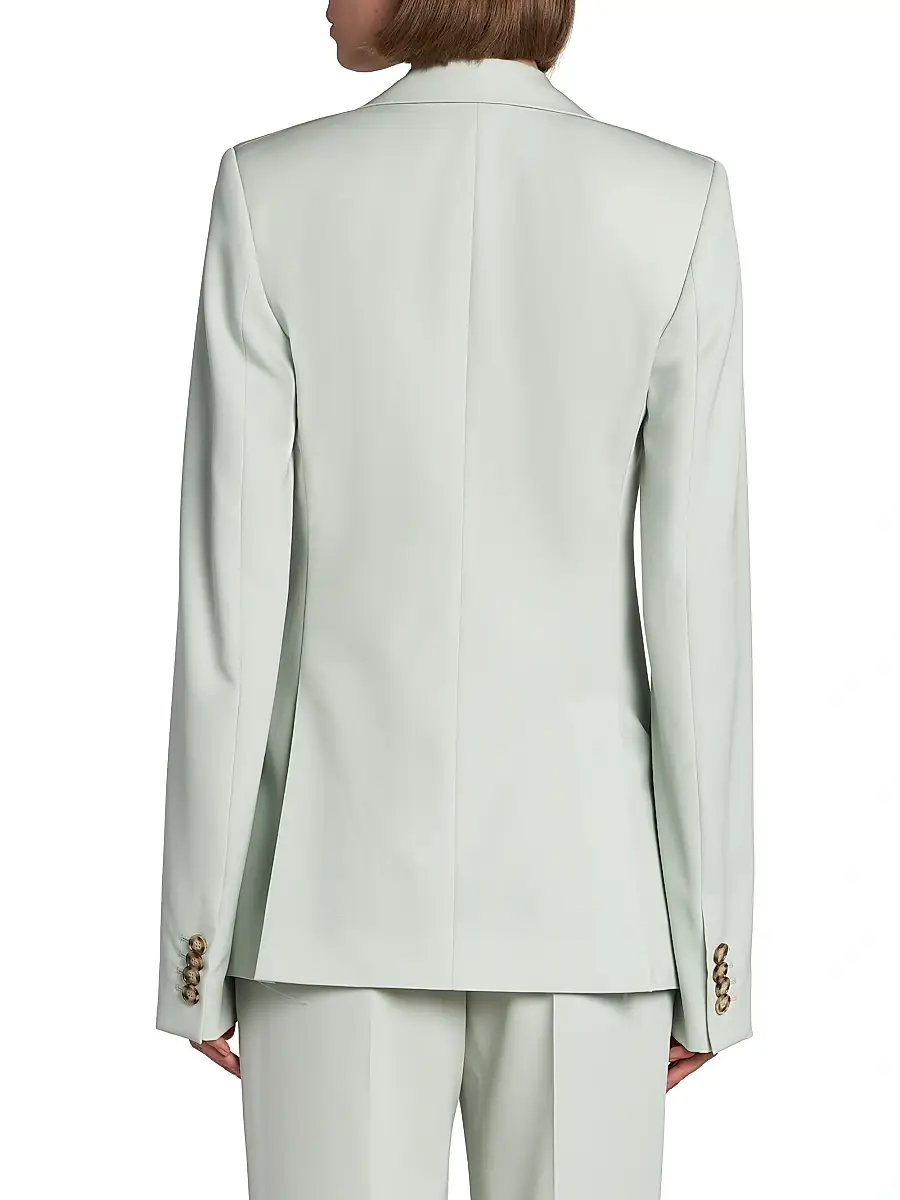 Stella McCartney Women's Flannel Slim One-Button Blazer | Thumbnail 5 Stella McCartney Women's Flannel Slim One-Button Blazer | Thumbnail 5