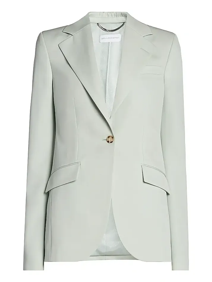 Stella McCartney Women's Flannel Slim One-Button Blazer