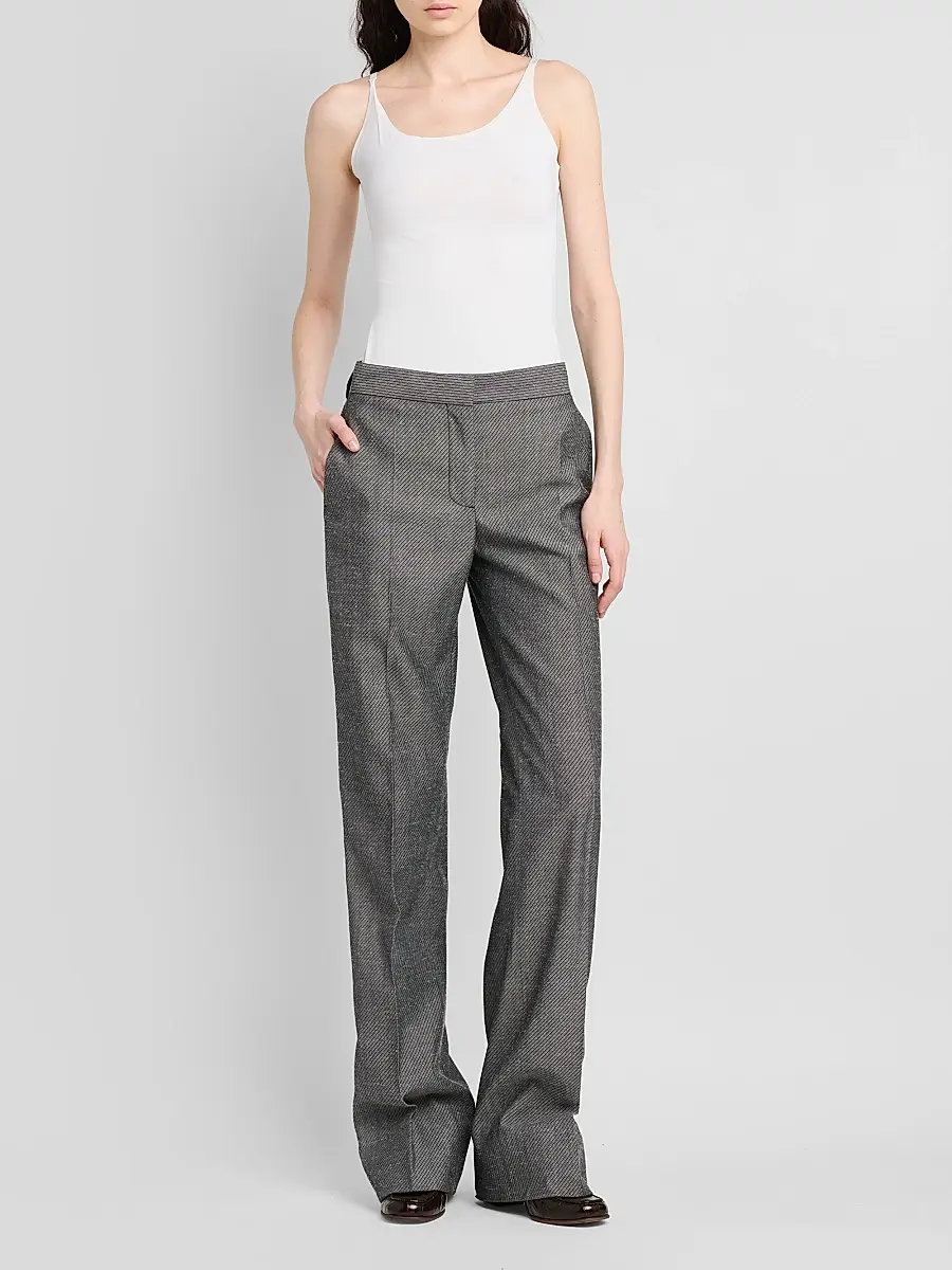 Stella McCartney Women's Twill Straight-Leg Pants | Thumbnail 2