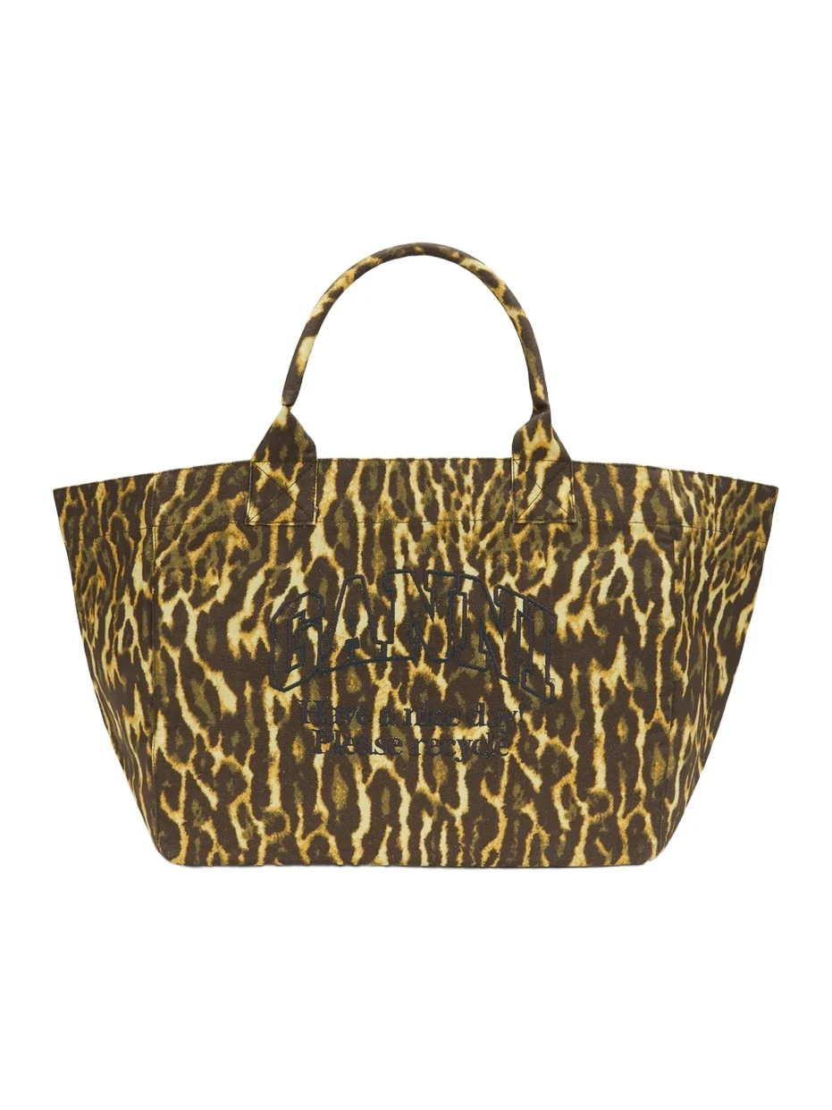 Women's XXL Leopard-Print Shopper Tote Bag