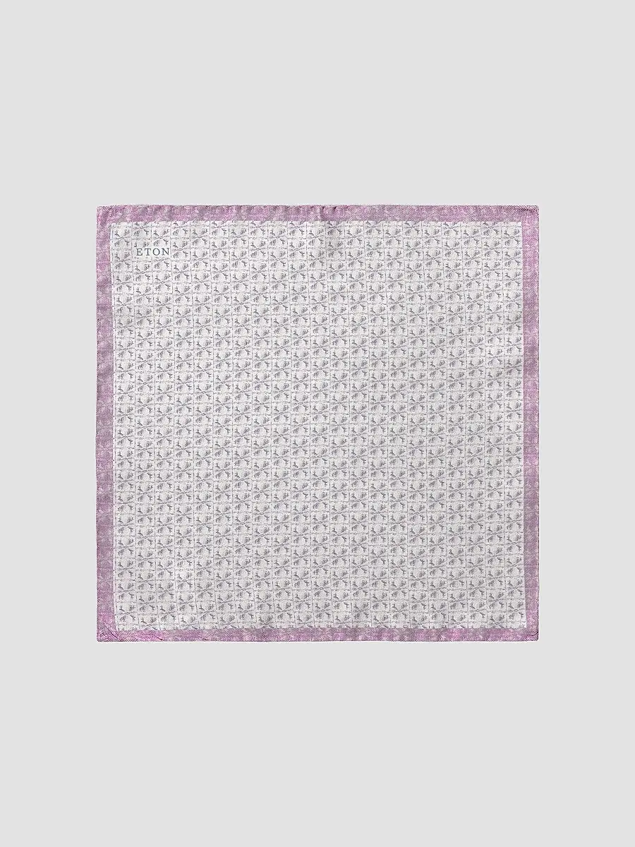 Eton Men's Floral Panama Silk Pocket Square | Thumbnail 2 Eton Men's Floral Panama Silk Pocket Square | Thumbnail 2