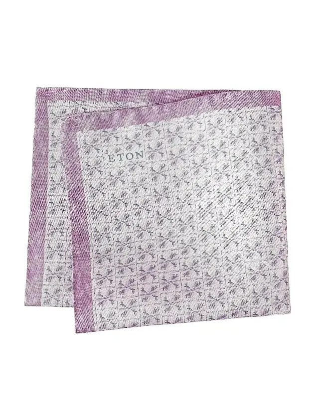 Men's Floral Panama Silk Pocket Square