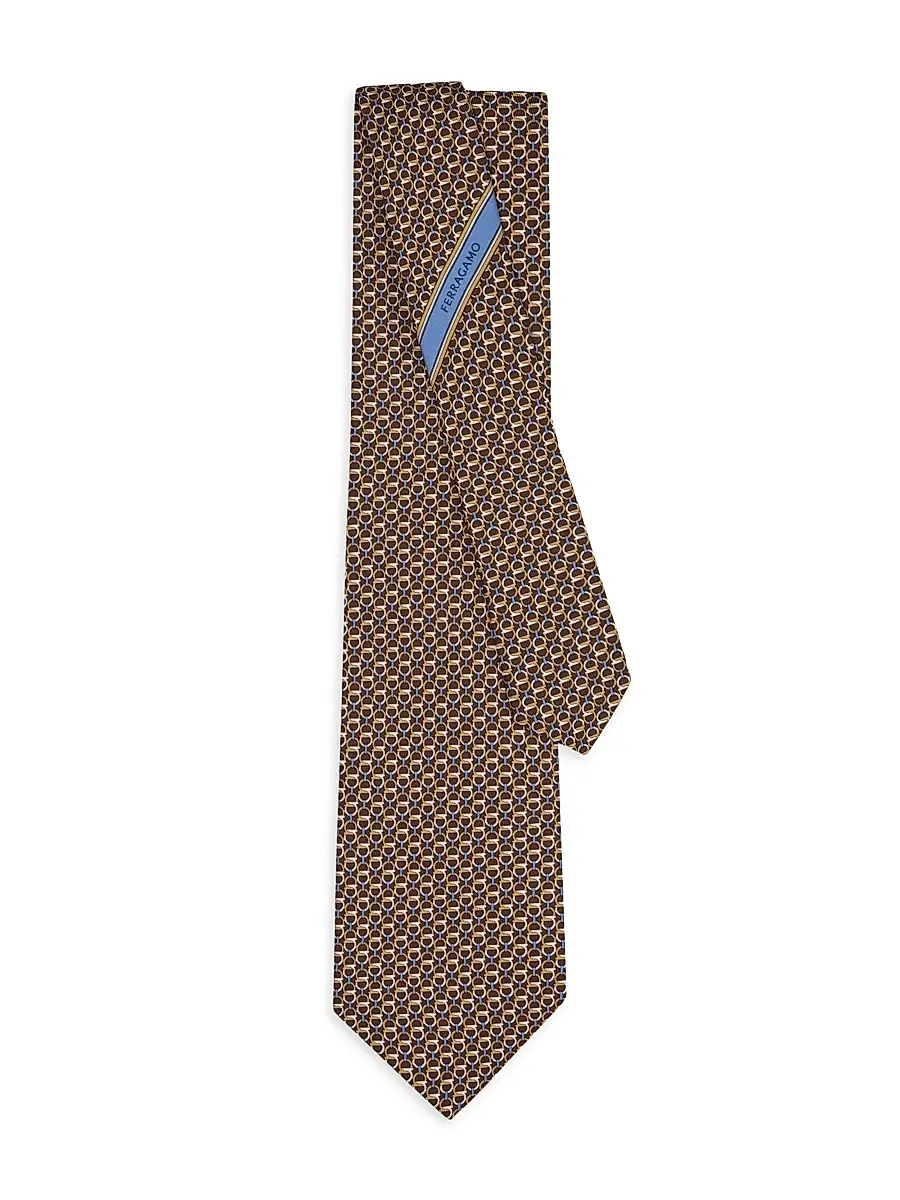 Ferragamo Men's Gancini Silk Tie | Thumbnail 2 Ferragamo Men's Gancini Silk Tie | Thumbnail 2