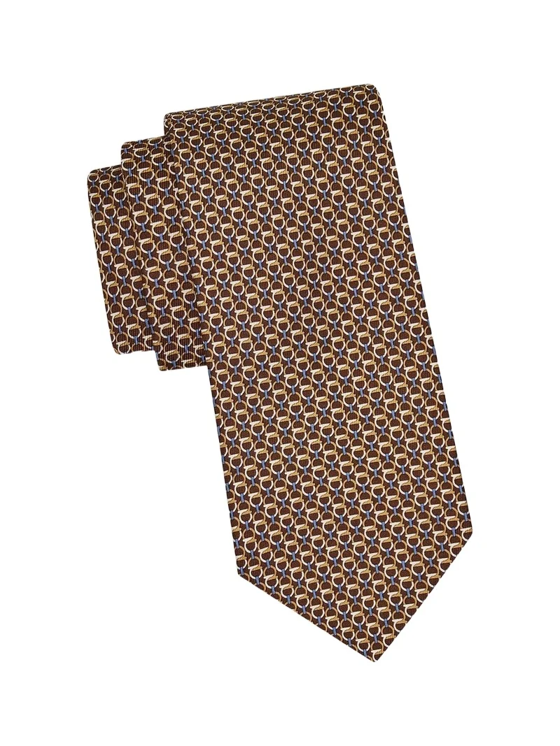 Ferragamo Men's Gancini Silk Tie