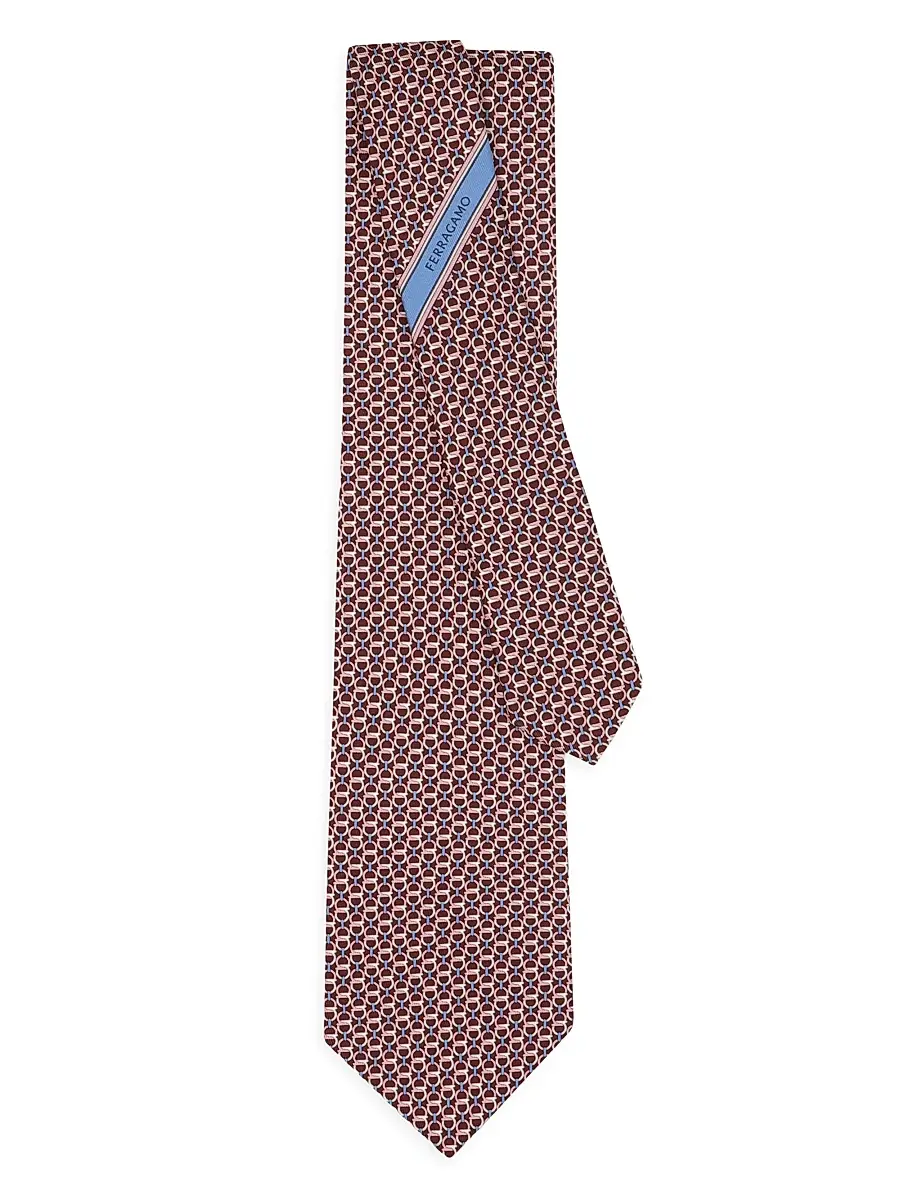 Ferragamo Men's Gancini Silk Tie | Thumbnail 3 Ferragamo Men's Gancini Silk Tie | Thumbnail 3