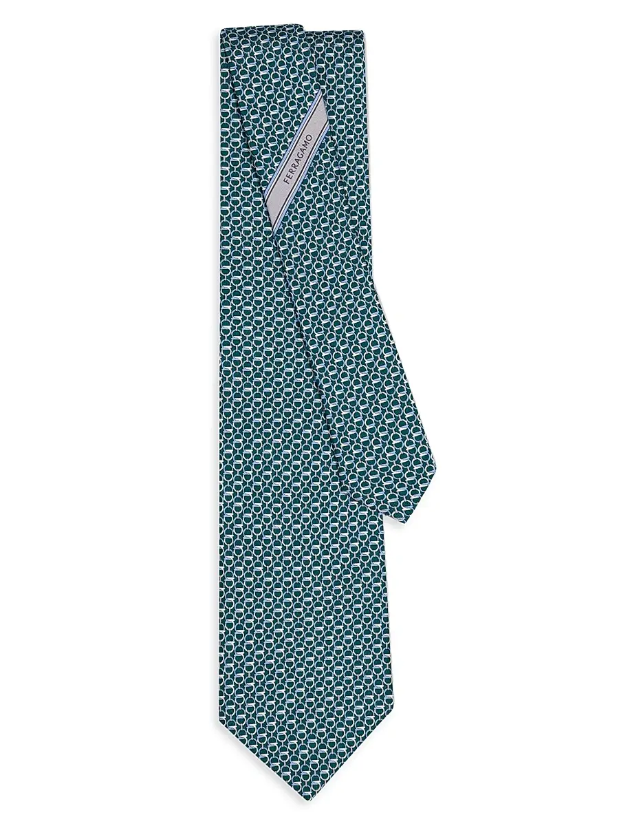 Ferragamo Men's Gancini Silk Tie | Thumbnail 3 Ferragamo Men's Gancini Silk Tie | Thumbnail 3