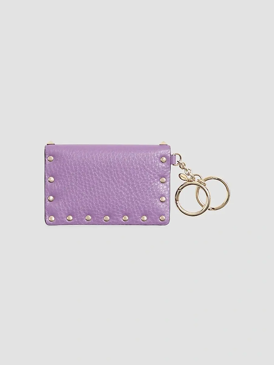 Valentino Women's Rockstud Charm in Grainy Calfskin - Lilac | Thumbnail 2 Valentino Women's Rockstud Charm in Grainy Calfskin - Lilac | Thumbnail 2