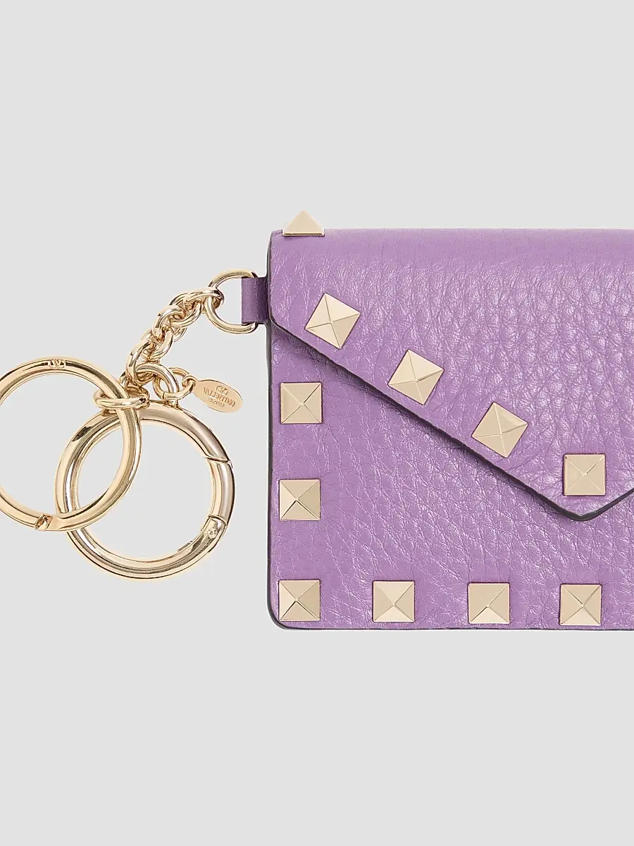 Valentino Women's Rockstud Charm in Grainy Calfskin - Lilac | Thumbnail 3 Valentino Women's Rockstud Charm in Grainy Calfskin - Lilac | Thumbnail 3