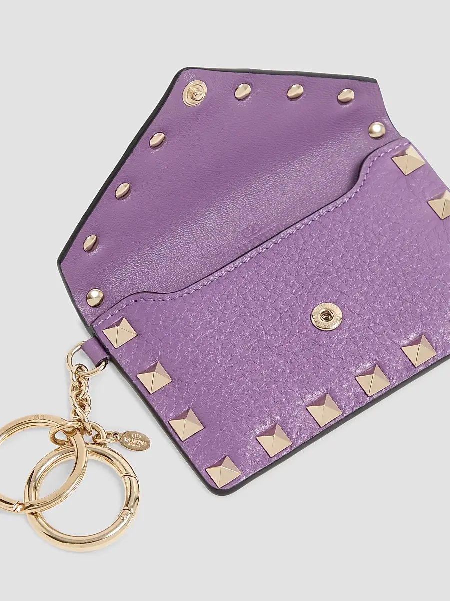 Valentino Women's Rockstud Charm in Grainy Calfskin - Lilac | Thumbnail 4 Valentino Women's Rockstud Charm in Grainy Calfskin - Lilac | Thumbnail 4