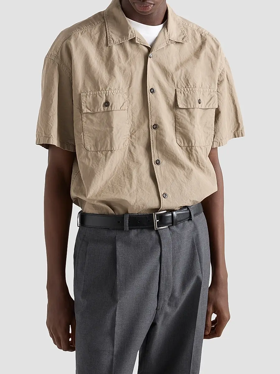 Prada Men's Cotton Blend Shirt | Thumbnail 3