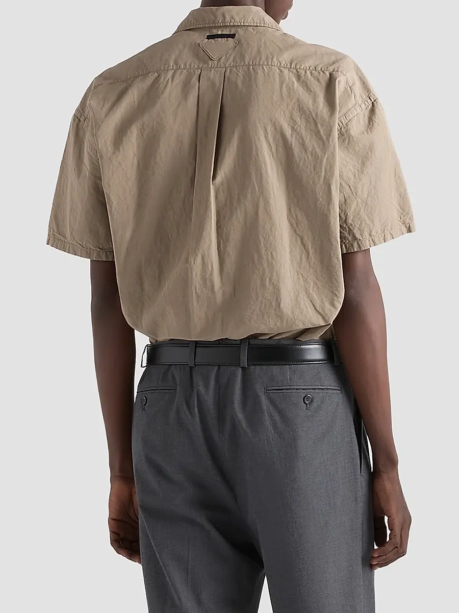 Prada Men's Cotton Blend Shirt | Thumbnail 4