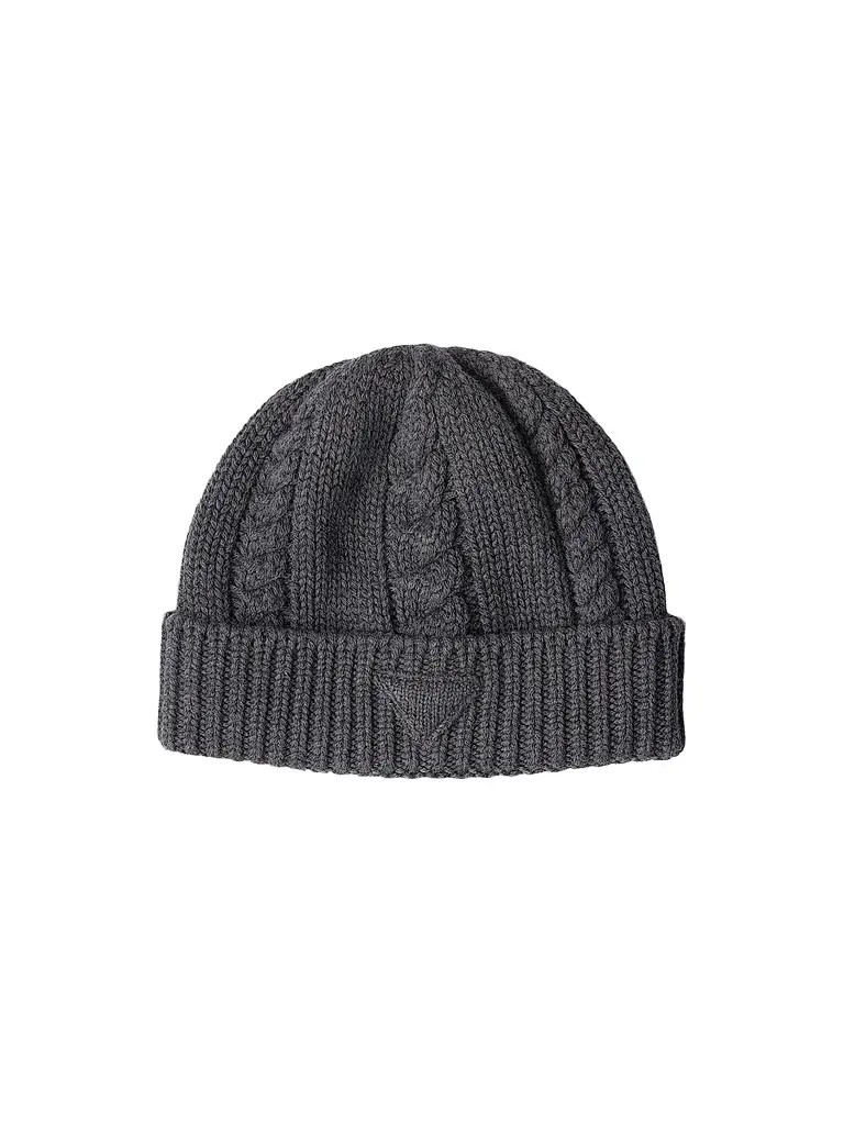 Prada Women's Wool Beanie - Grey - Size Large | Image 1 Prada Women's Wool Beanie - Grey - Size Large | Image 1