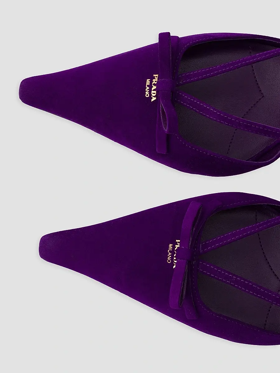 Prada Women's Suede Slingback Pumps | Thumbnail 5