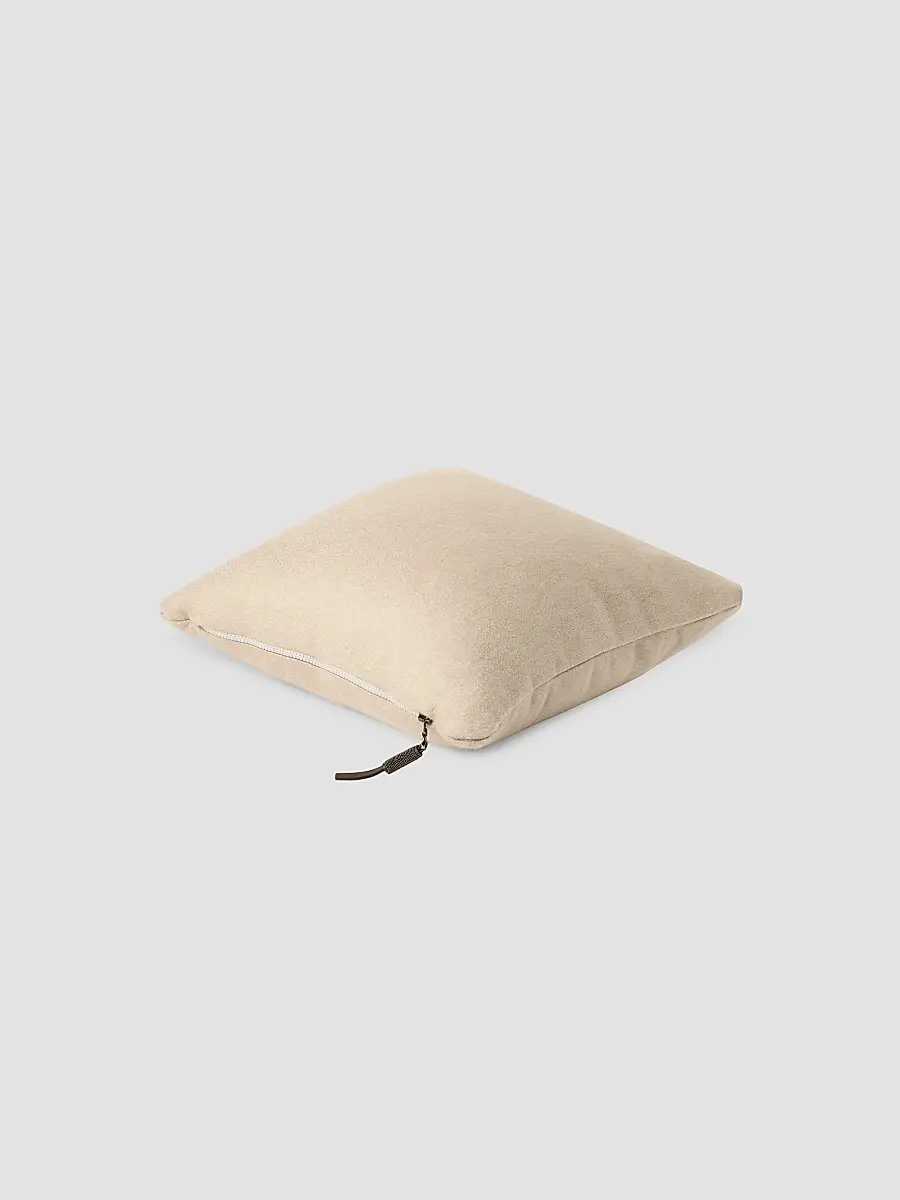 Brunello Cucinelli Double Cashmere Beaver Cloth Cushion with Shiny Zipper Pull | Thumbnail 2 Brunello Cucinelli Double Cashmere Beaver Cloth Cushion with Shiny Zipper Pull | Thumbnail 2