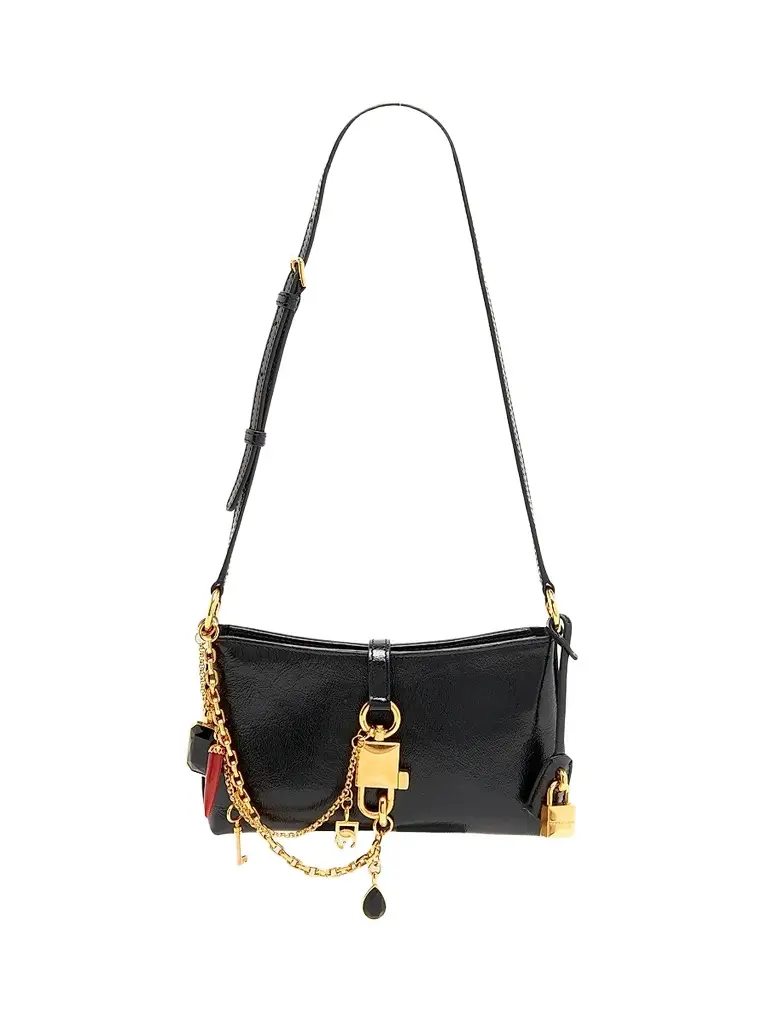 Dolce & Gabbana Women's Vittoria Leather Shoulder Bag - Nero Ottone Vintage | Image 1 Dolce & Gabbana Women's Vittoria Leather Shoulder Bag - Nero Ottone Vintage | Image 1
