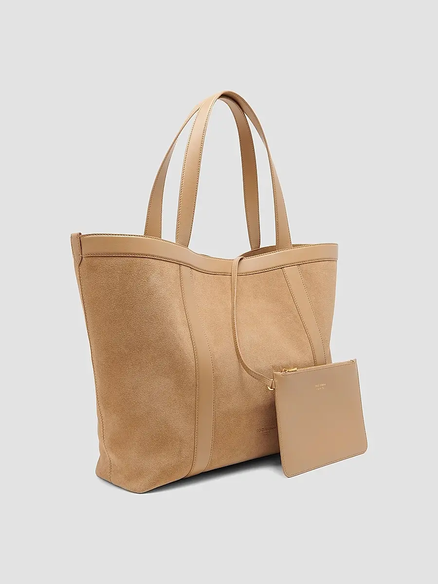 Dolce & Gabbana Women's Sartoriale Logo Suede Tote Bag | Thumbnail 3 Dolce & Gabbana Women's Sartoriale Logo Suede Tote Bag | Thumbnail 3