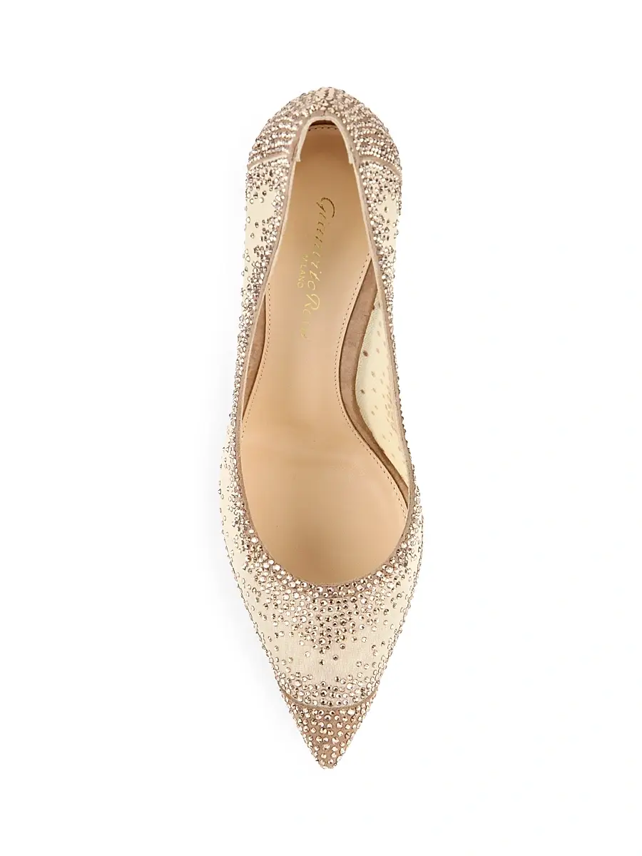 Gianvito Rossi Women's Rania Crystal-Embellished Mesh Pumps | Thumbnail 4 Gianvito Rossi Women's Rania Crystal-Embellished Mesh Pumps | Thumbnail 4