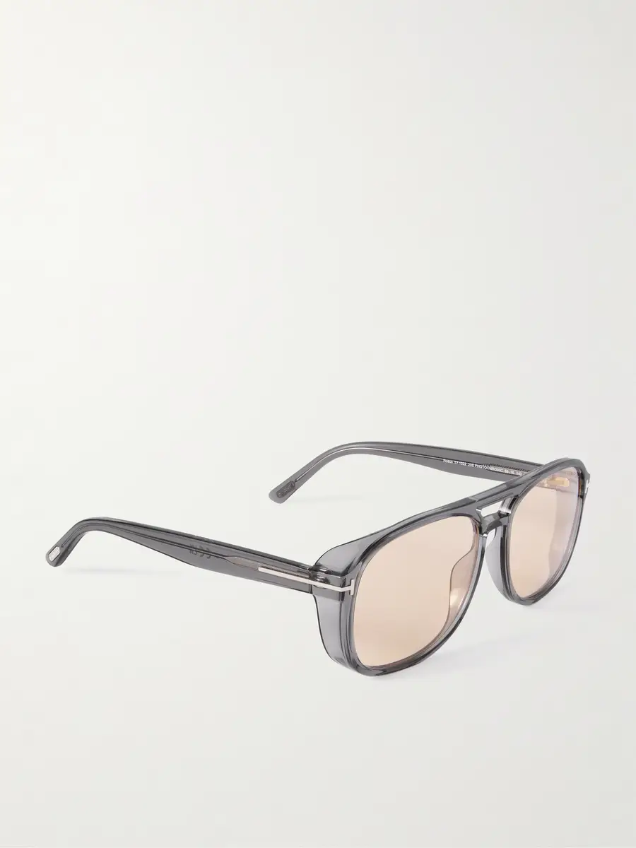 Tom Ford Rosco Double-Bridge Aviator-Style Acetate Sunglasses - Men | Thumbnail 4 Tom Ford Rosco Double-Bridge Aviator-Style Acetate Sunglasses - Men | Thumbnail 4