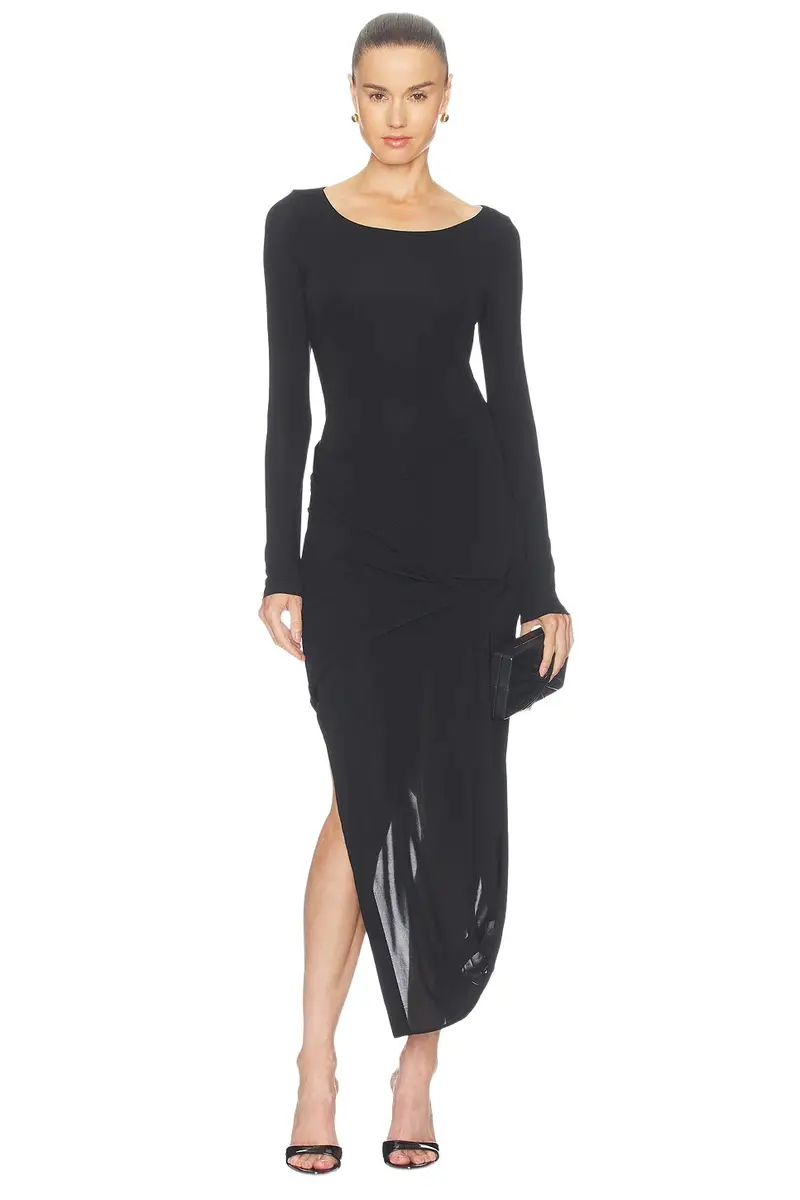 Drape Long Sleeve Dress