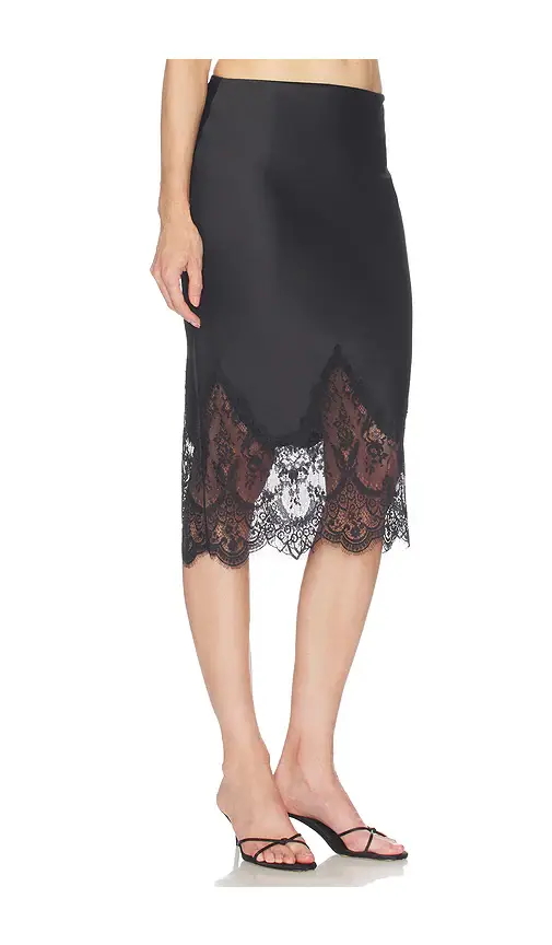 Norma Kamali Bias Half Slip Skirt With Lace | Thumbnail 2