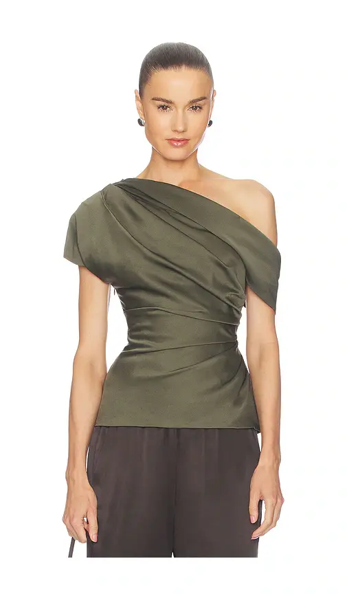 SIMKHAI Phoebe Draped Top | Image 1 SIMKHAI Phoebe Draped Top | Image 1