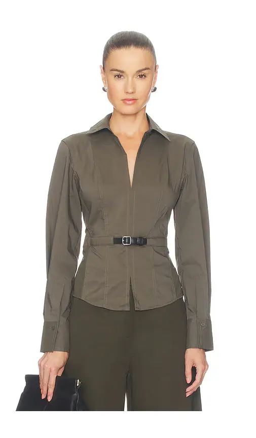 Simkhai Loriel Belted Shirt | Image 1 Simkhai Loriel Belted Shirt | Image 1