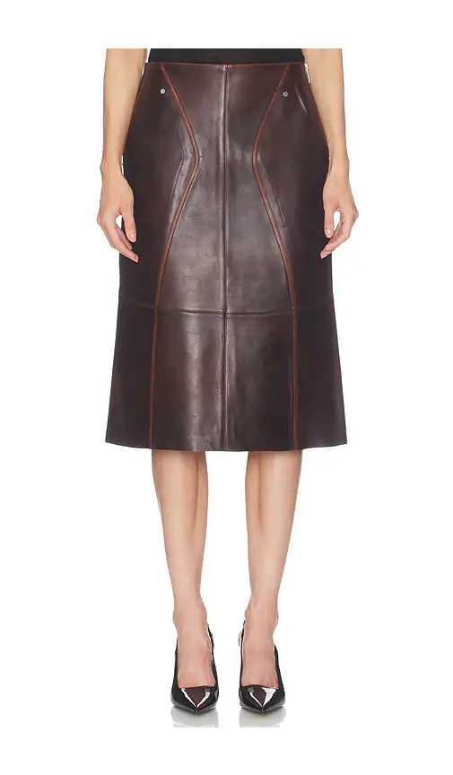 Helmut Lang Leather Saddle Skirt | Image 1 Helmut Lang Leather Saddle Skirt | Image 1
