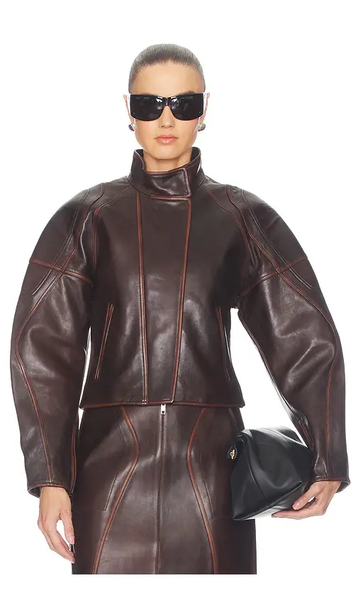Helmut Lang Leather Saddle Jacket | Image 1 Helmut Lang Leather Saddle Jacket | Image 1