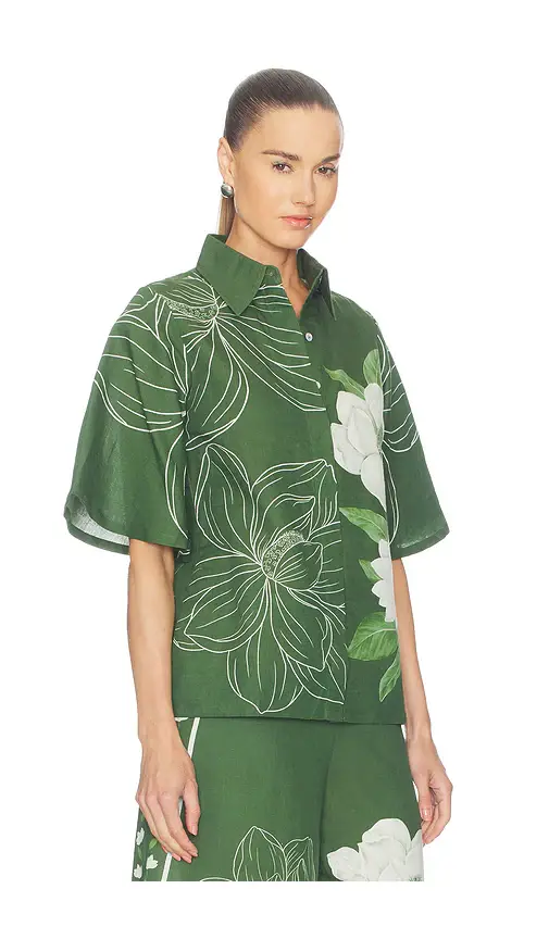 VERANDAH Floral Bell Sleeve Shirt | Thumbnail 2