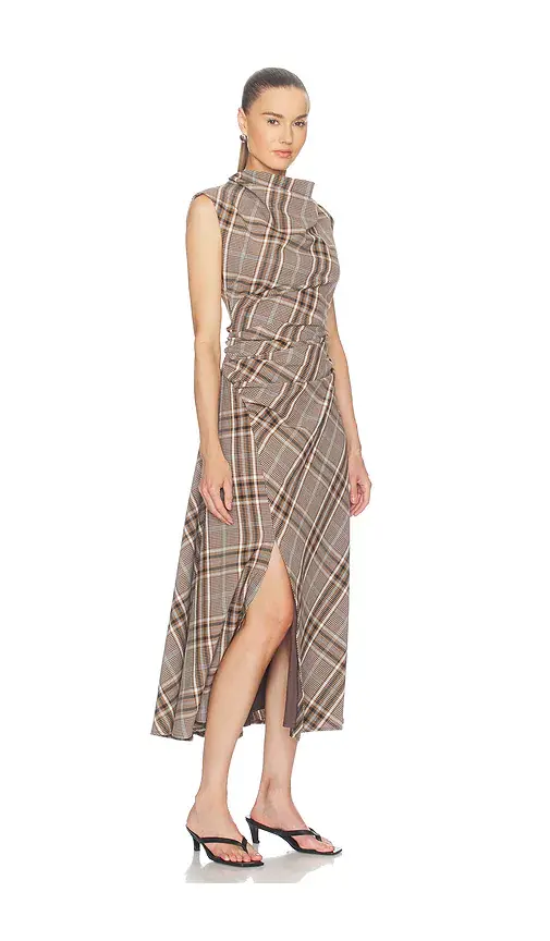 Simkhai Burke Sleeveless Draped Midi Dress | Thumbnail 2 Simkhai Burke Sleeveless Draped Midi Dress | Thumbnail 2