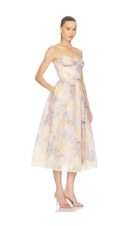 Zimmermann Valiant Tucked Midi Dress | Thumbnail 2 Zimmermann Valiant Tucked Midi Dress | Thumbnail 2