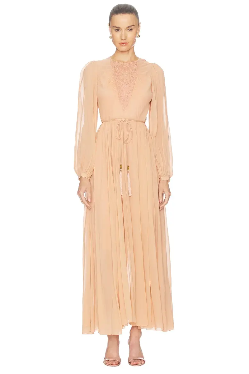 Zimmermann Valiant Embroidered Bib Dress