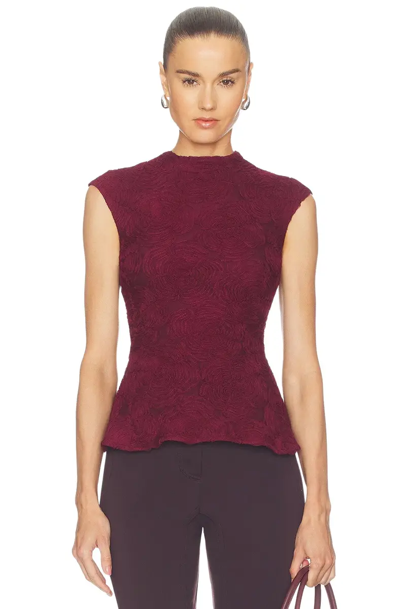 ROTATE Flower Mesh Top