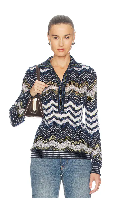 Missoni Long Sleeve Mock Neck | Image 1 Missoni Long Sleeve Mock Neck | Image 1