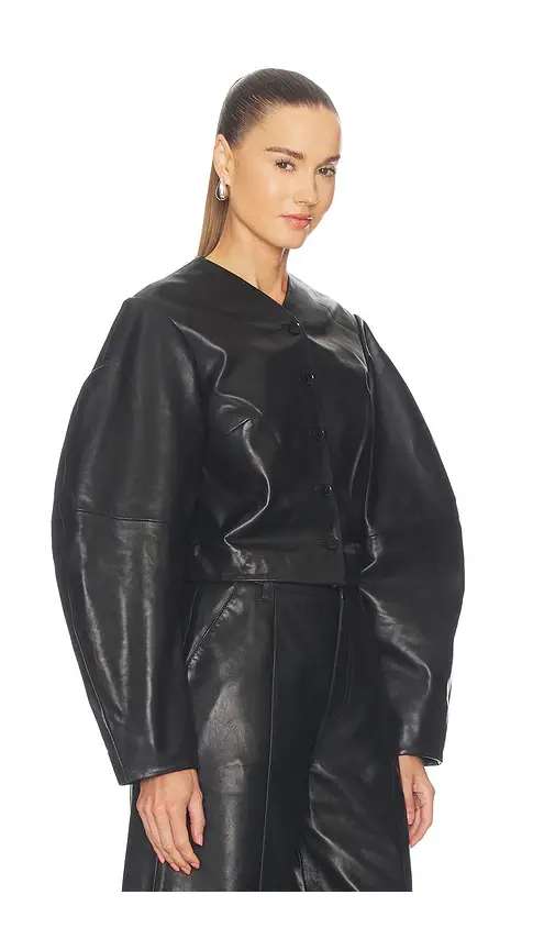 ROTATE Fitted Leather Jacket | Thumbnail 2 ROTATE Fitted Leather Jacket | Thumbnail 2